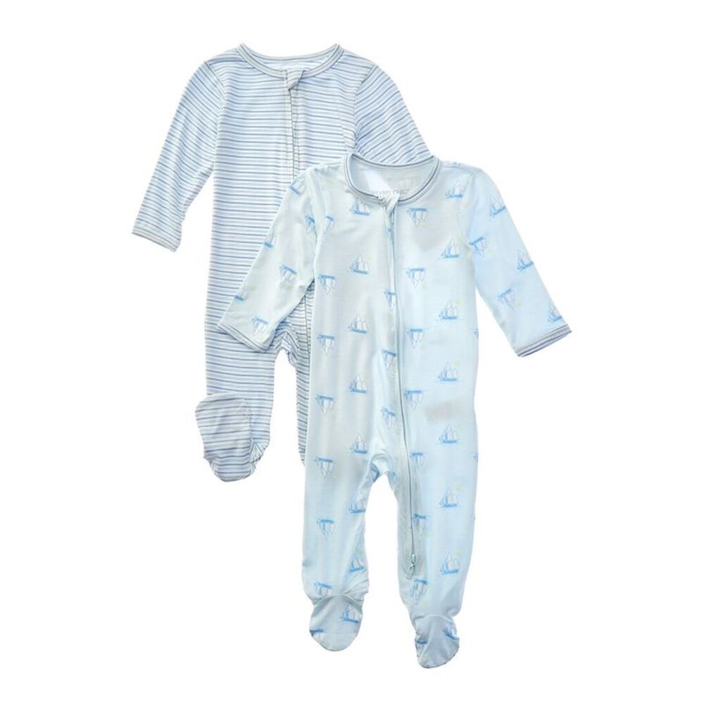 Shabby Chic Baby-Boys  Set Of 2 Footie Pajamas, Multi